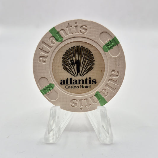 Atlantis Casino Atlantic City New Jersey $1 Casino Chip *Circulated