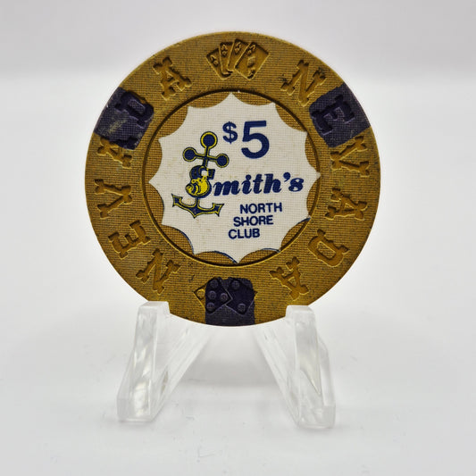 Smith's North Shore Club Lake Tahoe Nevada 1971 $5 Casino Chip N6901