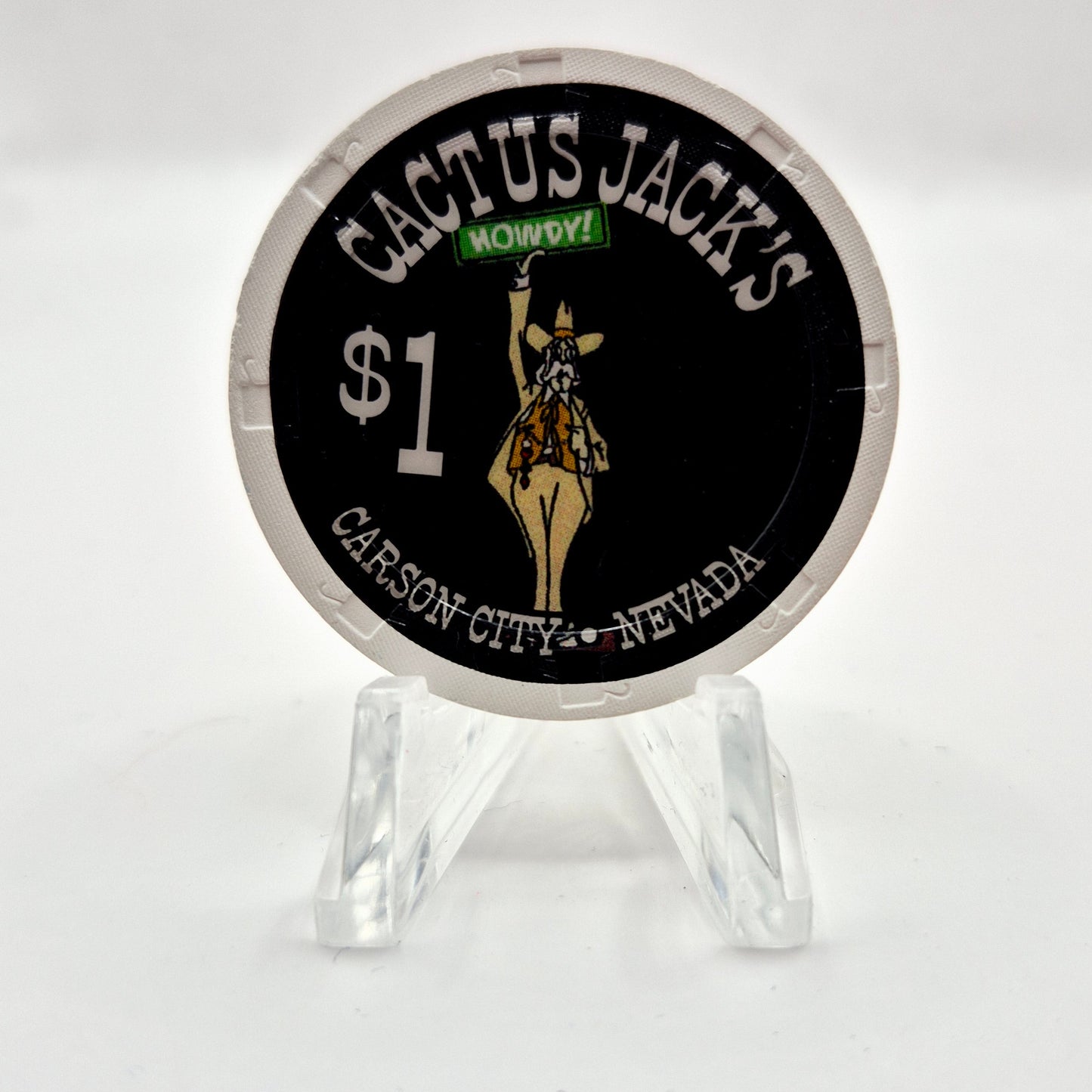 Cactus Jack's Casino  Carson City Nevada 2009 $1 Casino Chip E8722