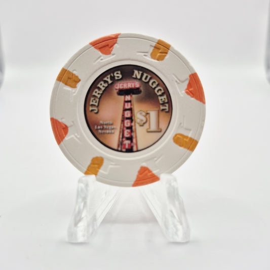 Jerry's Nugget Casino Las Vegas Nevada 2013 $1 Casino Chip D1006 *Circulated
