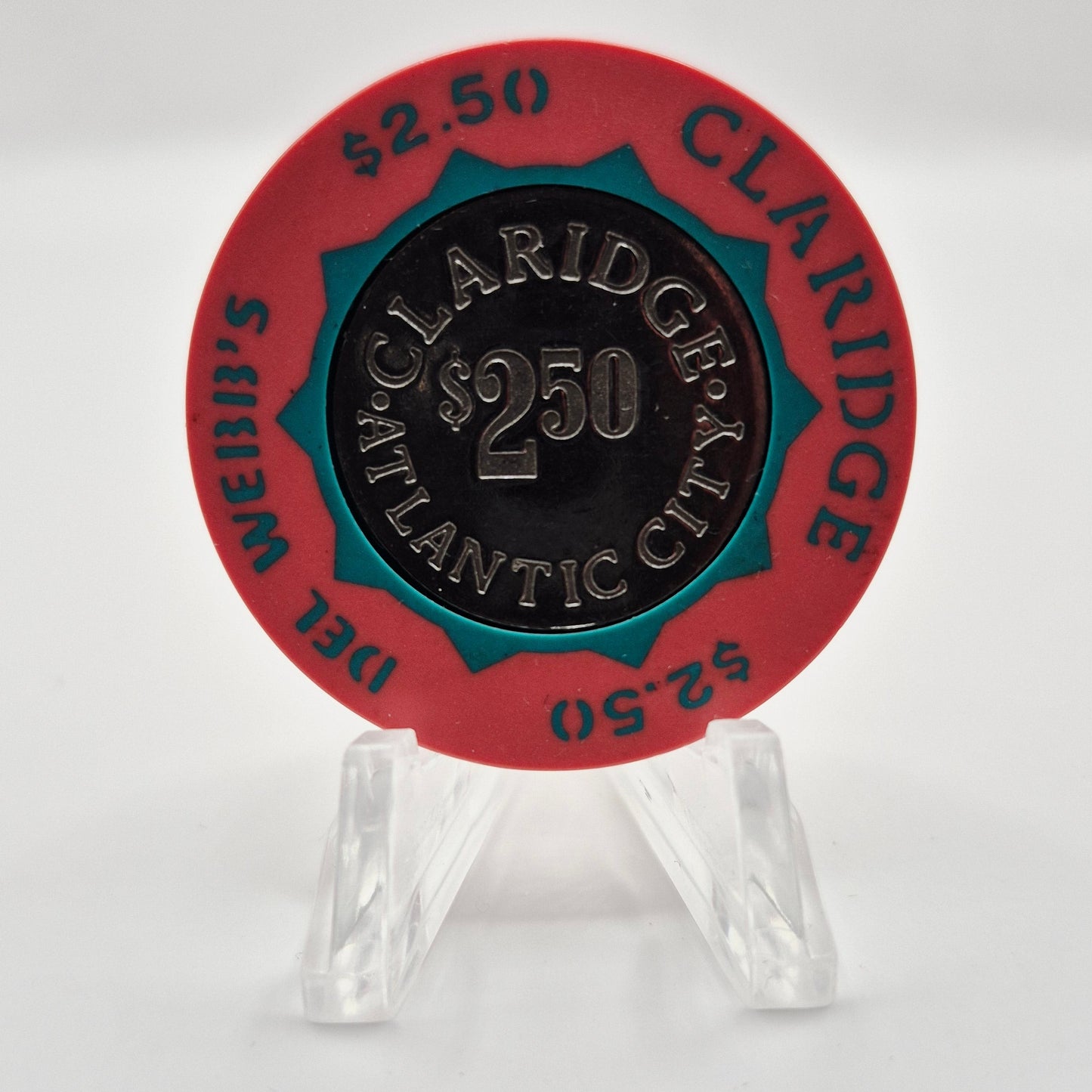 Claridge Hotel Casino Atlantic City New Jersey $2.50 Casino Chip