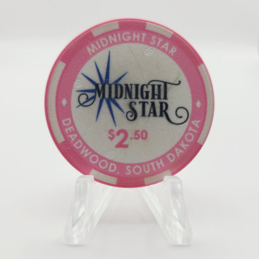 Midnight Star Casino Deadwood South Dakota 2020 $2.50 Casino Chip