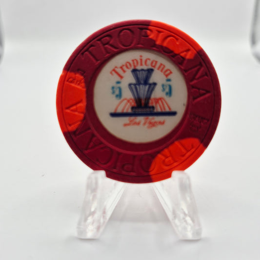 Tropicana Casino Las Vegas Nevada 1972 $5 Casino Chip N2267 **Circulated