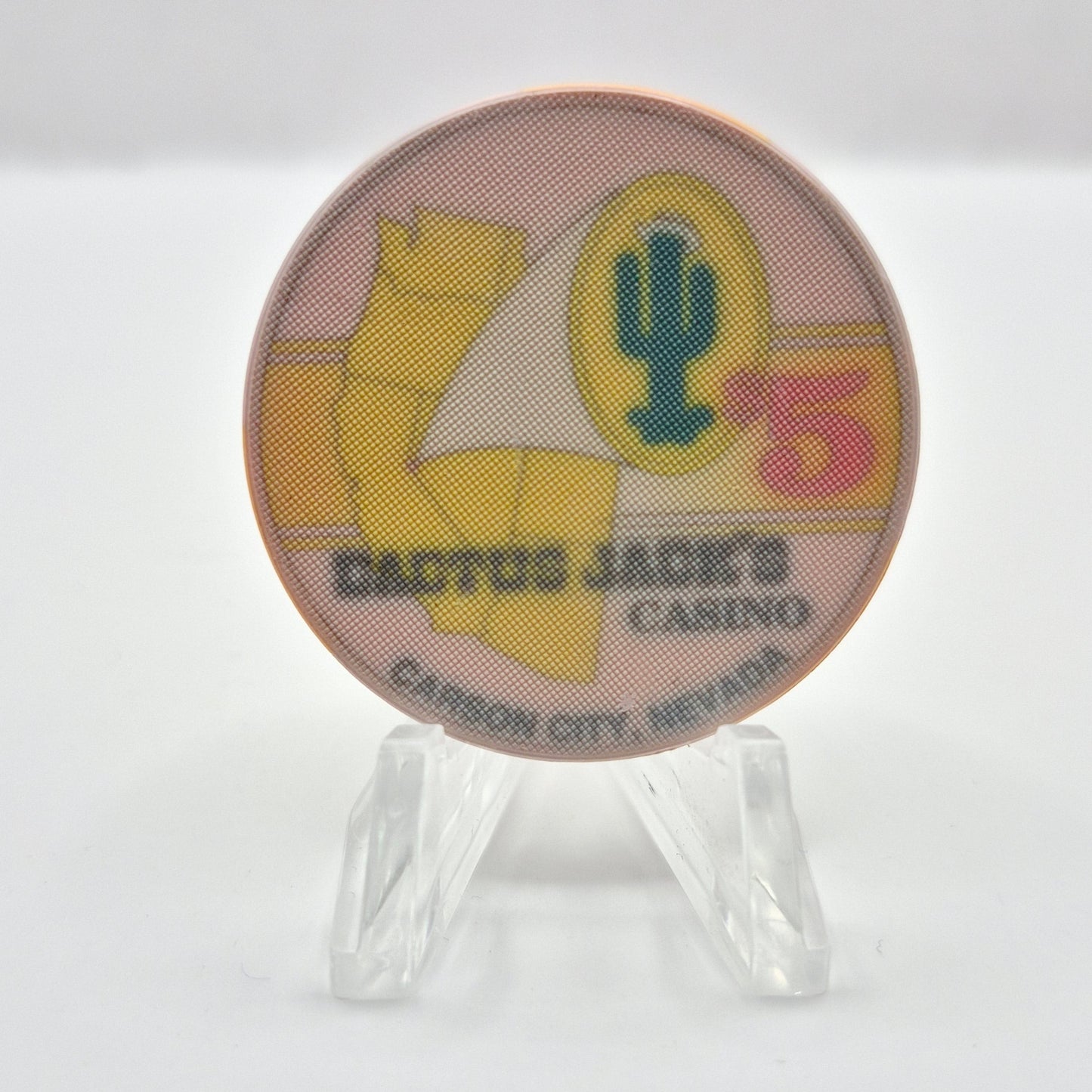 Cactus Jack's Carson City Nevada 1997 "Benjamin Bugsy Siegel" $5 Casino Chip N8027