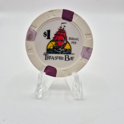 Treasure Bay "Riverboat" Casino Biloxi Mississippi 1993 $1 Casino Chip
