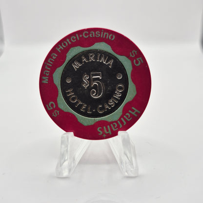 Harris Marina Hotel Casino Atlantic City New Jersey $5 Casino Chip