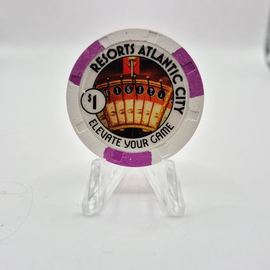Resorts International Casino Atlantic City New Jersey $1 Casino Chip