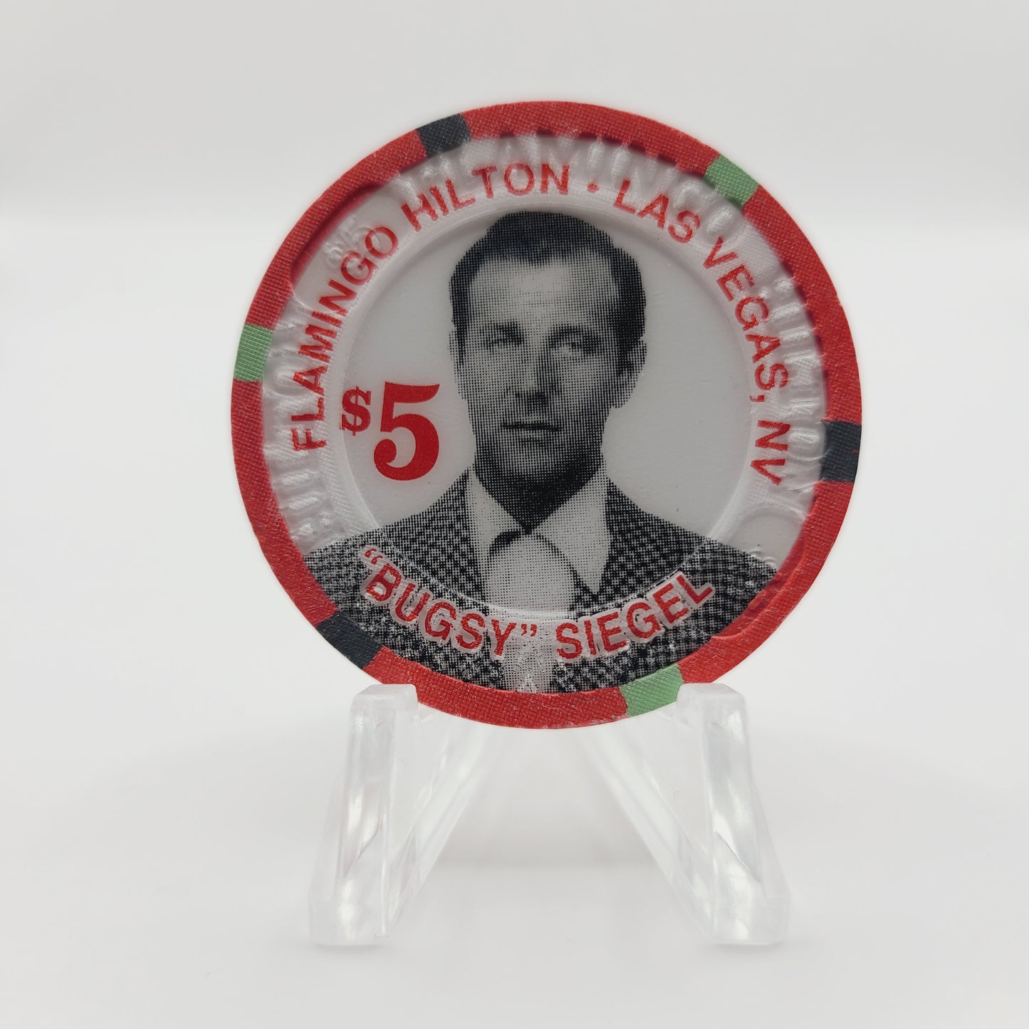 Flamingo Hilton Casino Las Vegas Nevada "Bugsy Siegel" $5 Casino Chip N8277