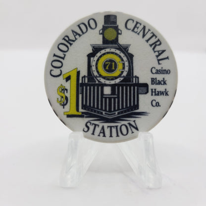 Colorado Central Station Casino Black Hawk Colorado 1993 $1 Casino Chip