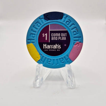 Harrah's Casino Las Vegas Nevada 2012 "Come Out and Play" $1 Casino Chip D0381