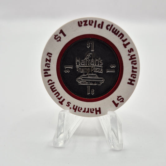 Harrah's at Trump Plaza Hotel Casino Atlantic City New Jersey $1 Casino Chip