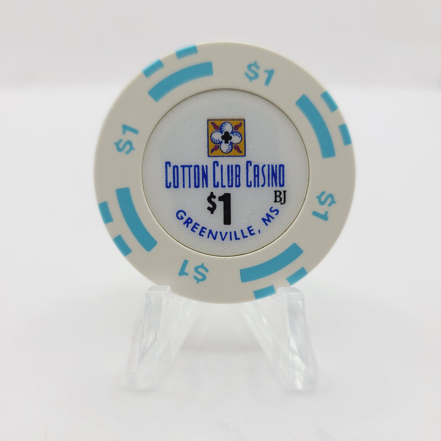 Cotton Club Riverboat Casino Greenville Mississippi 1993 $1 Casino Chip