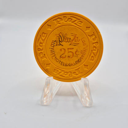 Union Plaza Hotel Casino Las Vegas Nevada 1970's $.25 Casino Chip N4783 **Worn