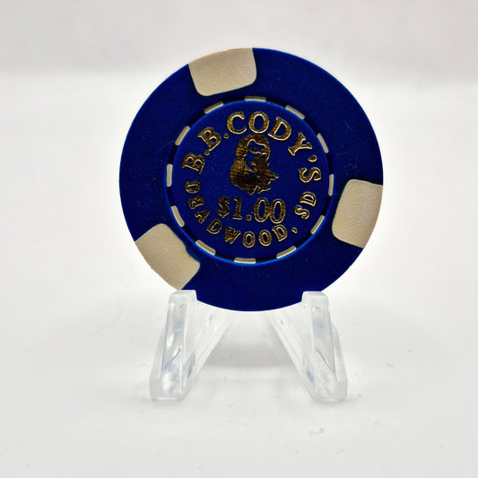 B.B. Cody's Casino Deadwood South Dakota $1 Casino  Chip