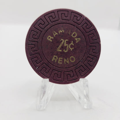 Reno Ramada Hotel Casino Reno Nevada 1984 $.25 Casino Chip N5795