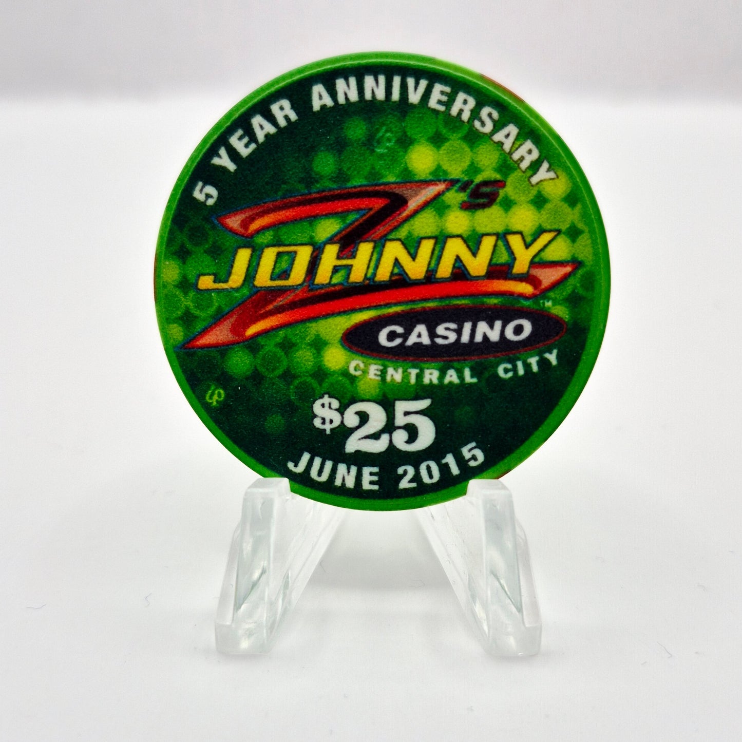 Johnny Z's Casino Central City Colorado 2015 5th Anniversary $25 Casino Chip