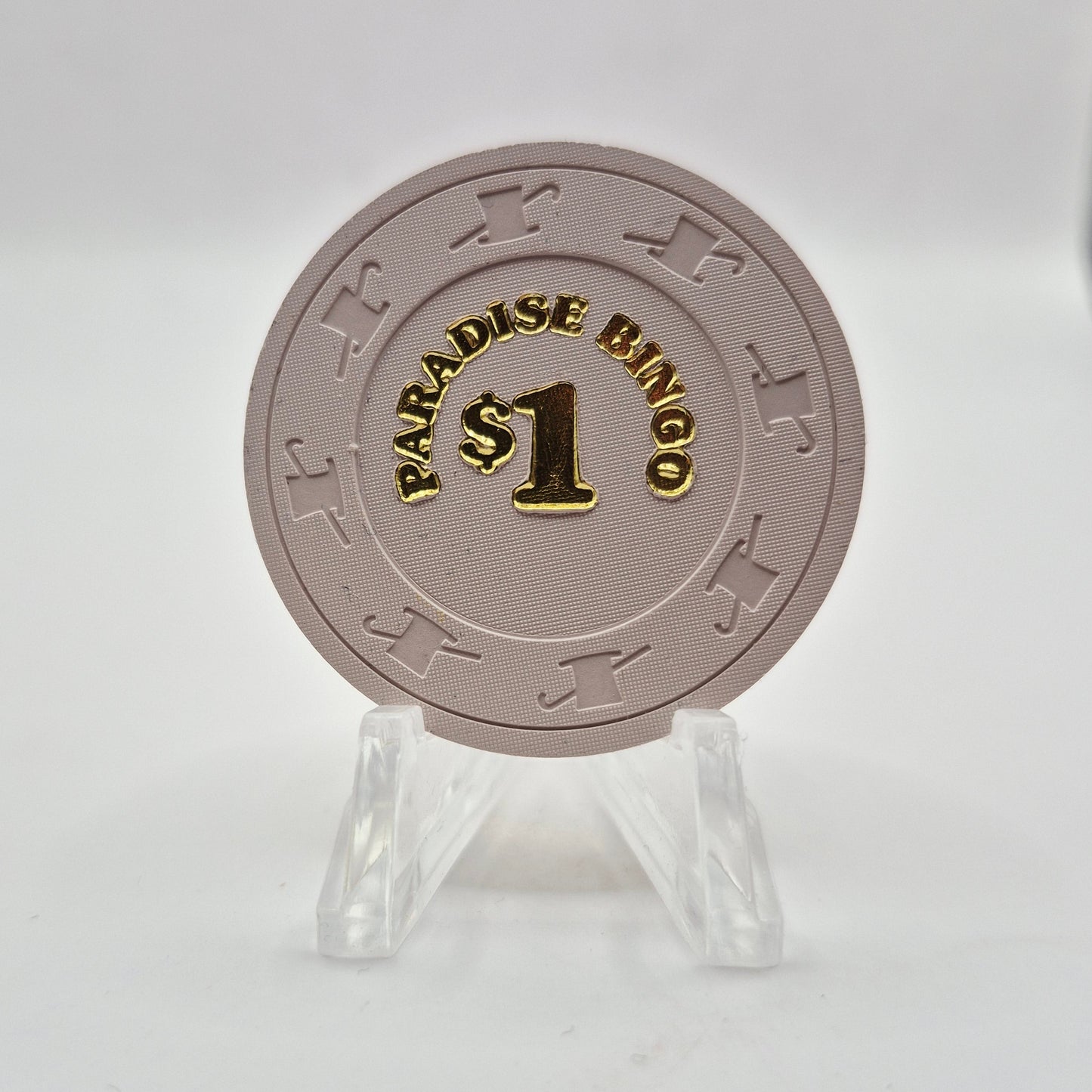 Crystal Park Hotel Casino Crystal City California 'Paradise Bingo' $1 Casino Chip