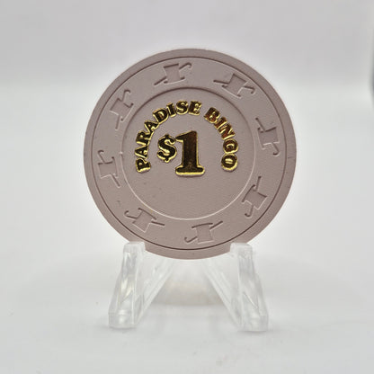 Crystal Park Hotel Casino Crystal City California 'Paradise Bingo' $1 Casino Chip