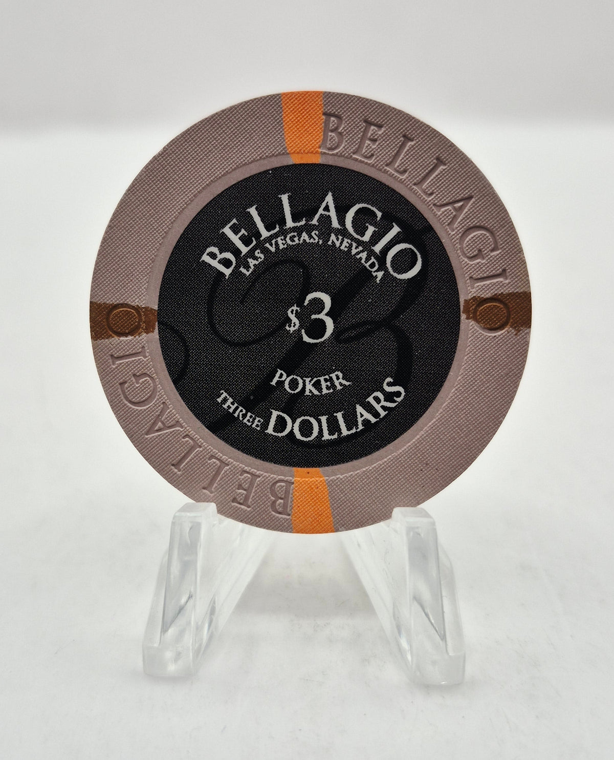 Bellagio Hotel Casino Las Vegas Nevada 2011 $3 Casino Chip D0339