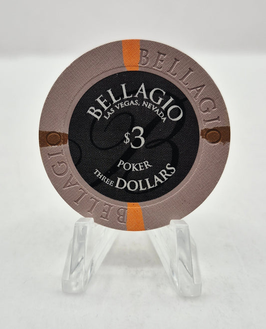 Bellagio Hotel Casino Las Vegas Nevada 2011 $3 Casino Chip D0339