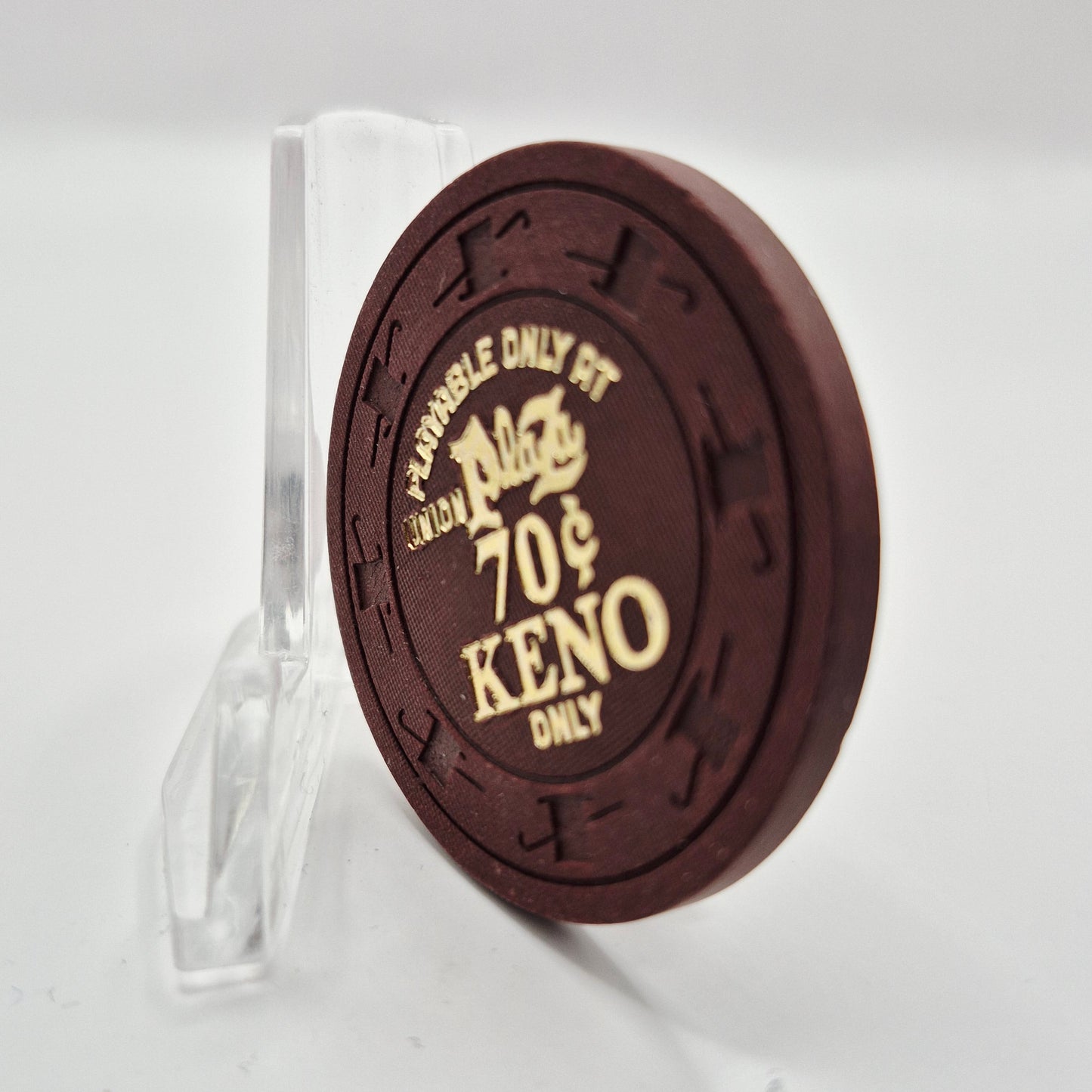 Union Plaza Hotel Casino Las Vegas Nevada 1980's $.70 Casino Chip N7077