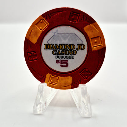 Diamond Jo Riverboat Casino Dubuque Iowa 2004 $5 Casino Chip "UNCIRCULATED"