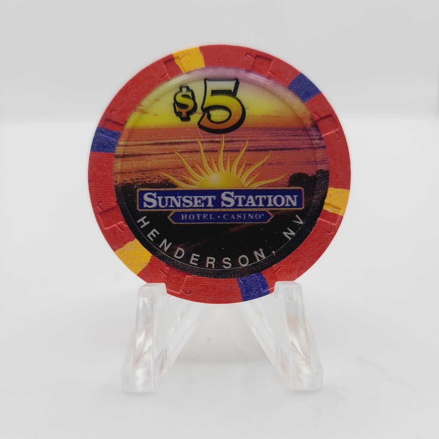 Sunset Station Hotel Casino Henderson Nevada 1997 $5 Casino Chip V1619