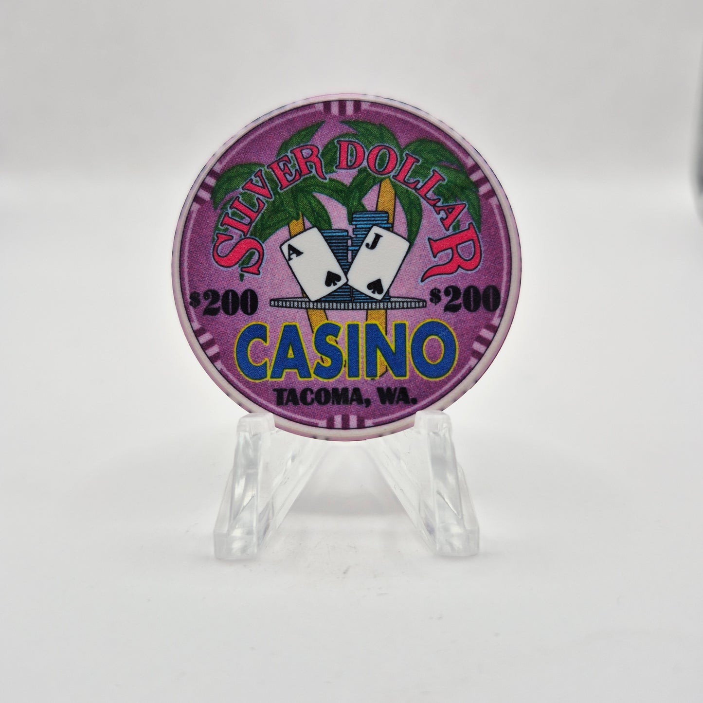 Silver Dollar Casino-Card Room Tacoma Washington $200 Casino Chip