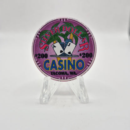 Silver Dollar Casino-Card Room Tacoma Washington $200 Casino Chip