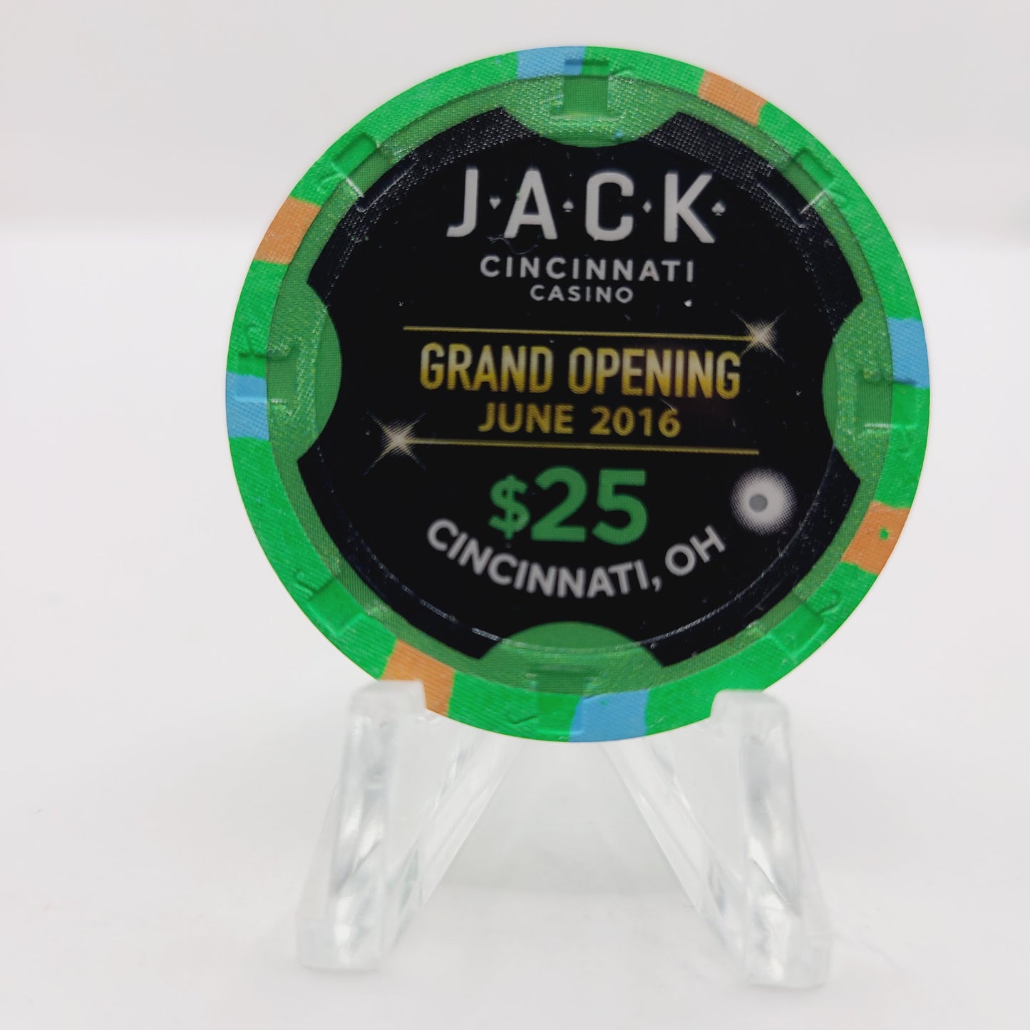 Jack Casino Cincinnati Ohio 2016 "GRAND OPENING"  $25 Casino Chip