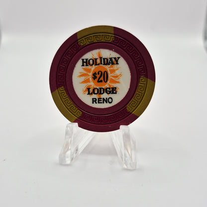 Holiday Lodge Reno Nevada 1963 LE $20 Casino Chip N5174
