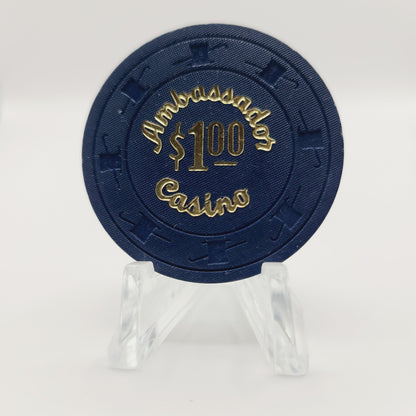 Ambassador Casino Las Vegas Nevada 1978 $1 Casino Chip N1339