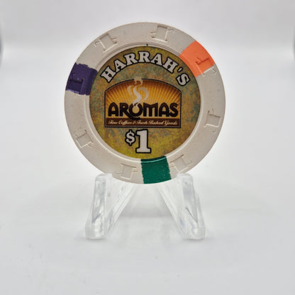 Harrah's Hotel Casino Shreveport Louisiana 2001 "Aromas" $1 Casino Chip