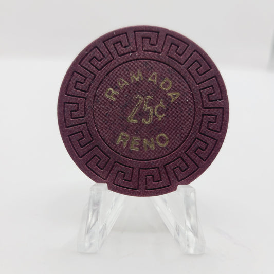 Reno Ramada Hotel Casino Reno Nevada 1984 $.25 Casino Chip N5795