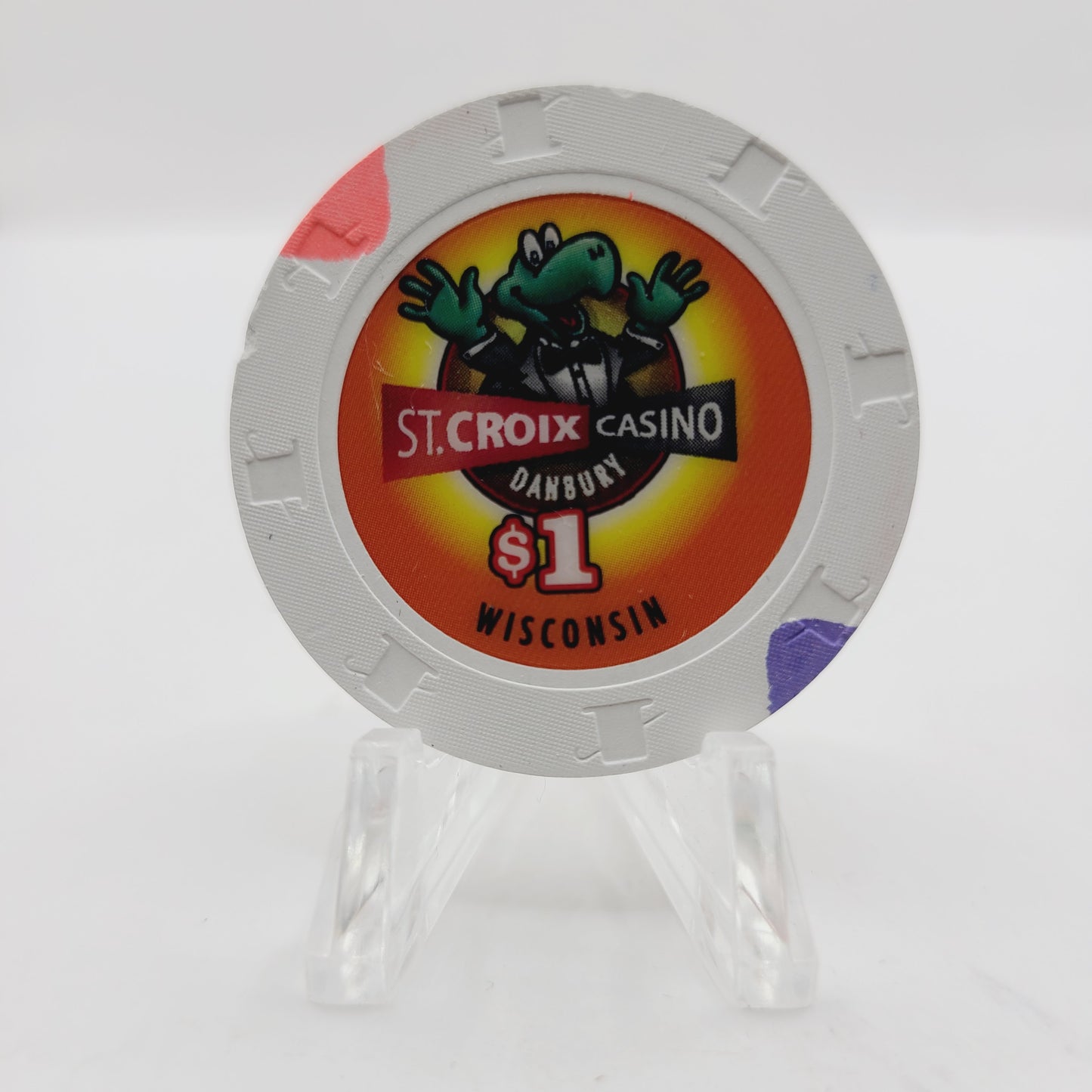 St.Croix Hotel Casino Danbury Wisconsin 2010 $1 Casino Chip