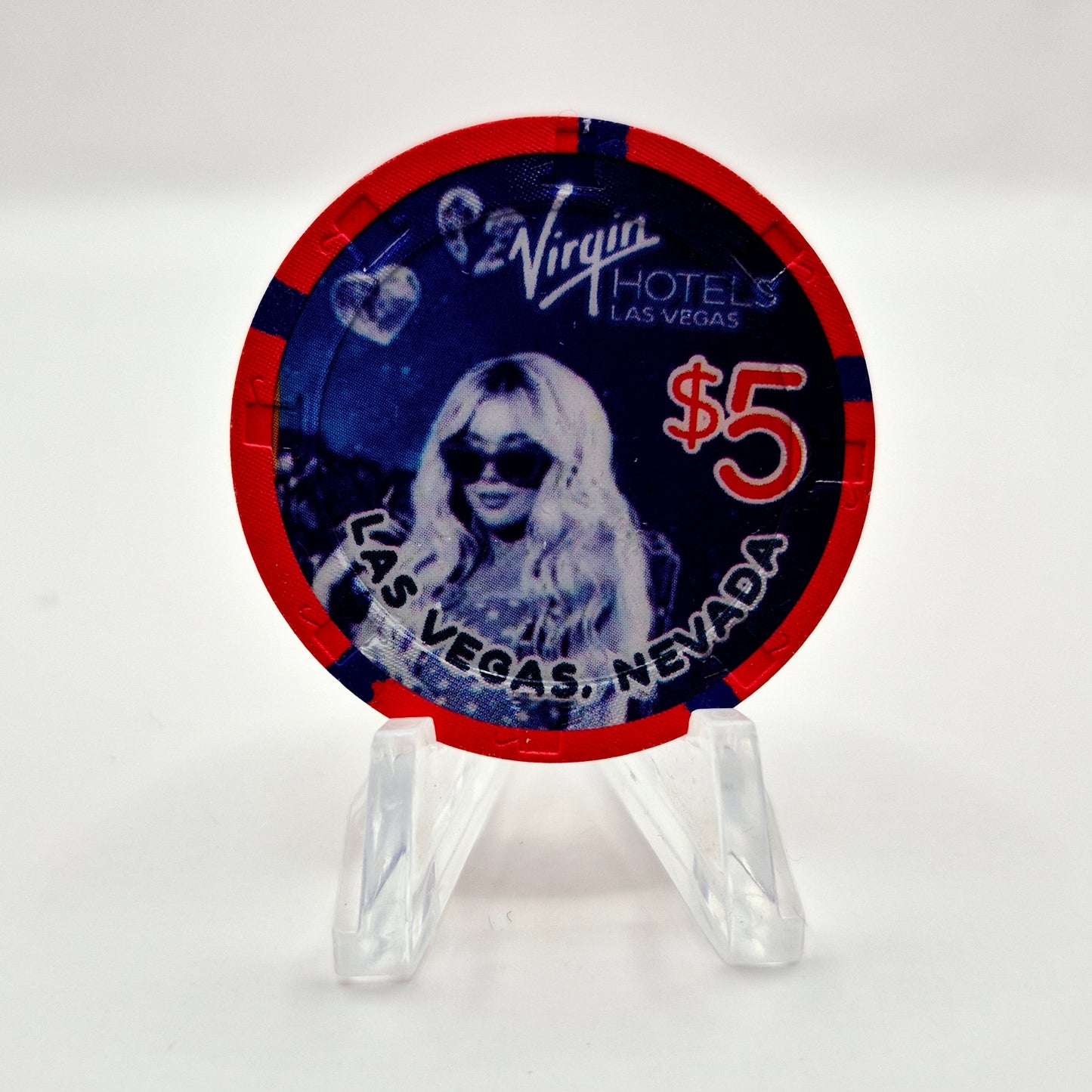 Virgin Hotel Casino Las Vegas Nevada 2025 $5 "WOMAN IN SUNGLASSES" Casino Chip