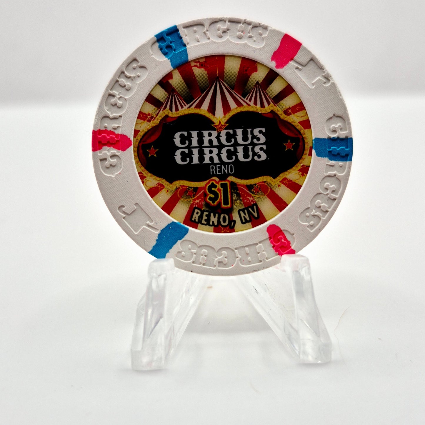 Circus Circus Hotel Casino Reno Nevada 2015 $1 Casino Chip D1803
