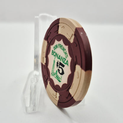 Bonanza 'Don French's' Casino Las Vegas Nevada 1963 $5 Casino Chip  N1374