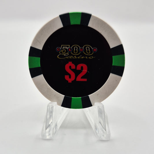 500 Club Casino Clovis California $2 Casino Chip
