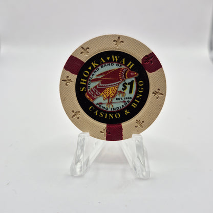Sho-Ka-Wah  Casino Hopland California $1 Casino Chip *UNCIRCULATED