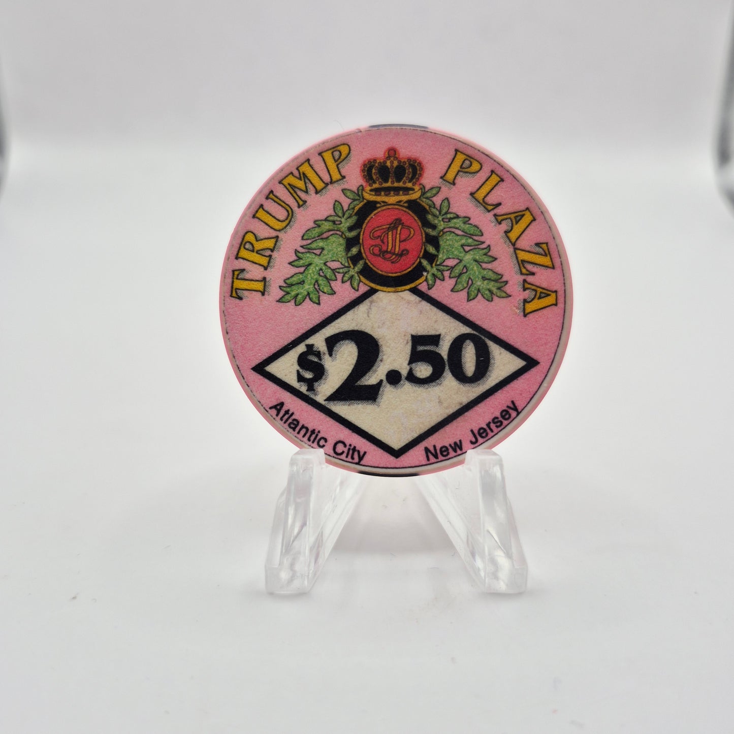 Trump Plaza Resort Casino Atlantic City New Jersey 'Satin' $2.50 Casino Chip