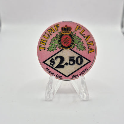 Trump Plaza Resort Casino Atlantic City New Jersey 'Satin' $2.50 Casino Chip
