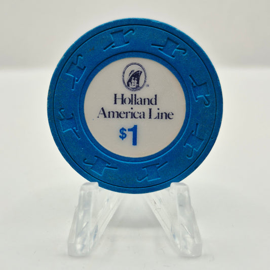 Holland America Line Cruise Ship $1 Casino Chip *Circulated