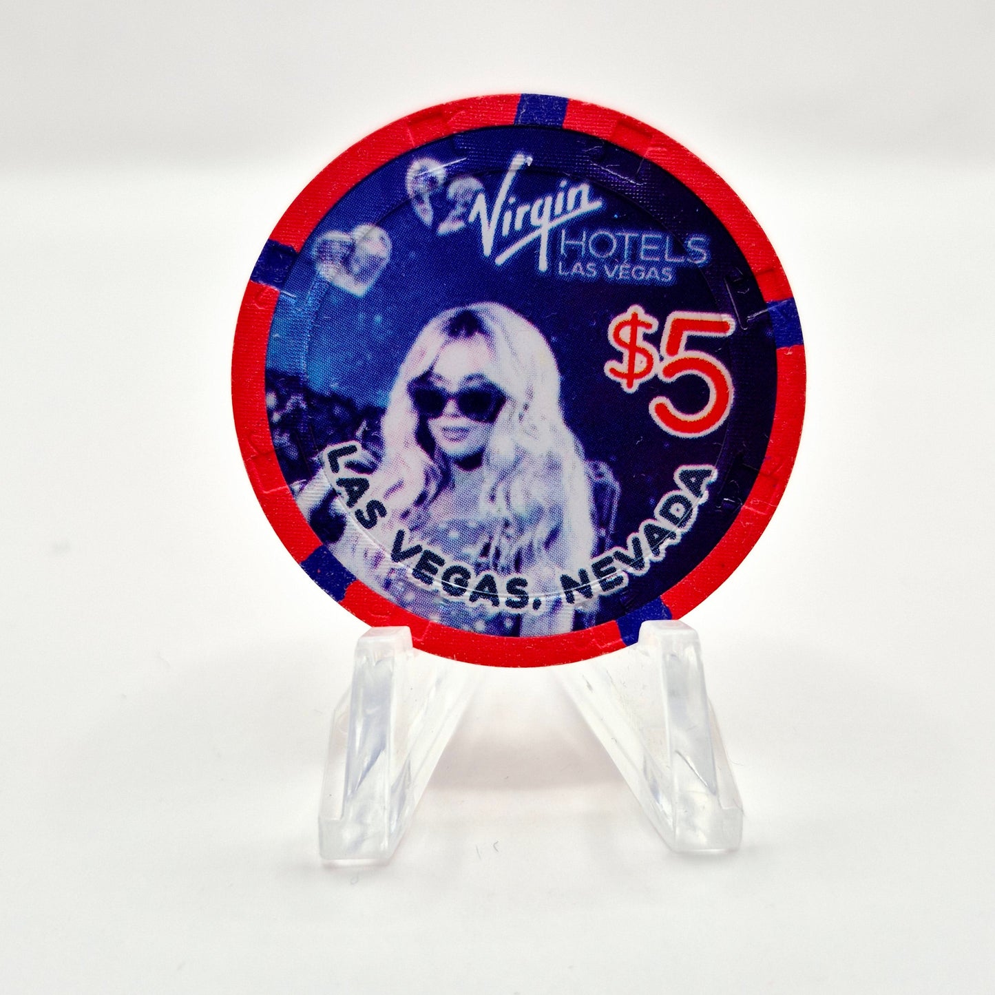 Virgin Hotel Casino Las Vegas Nevada 2025 $5 "WOMAN IN SUNGLASSES" Casino Chip