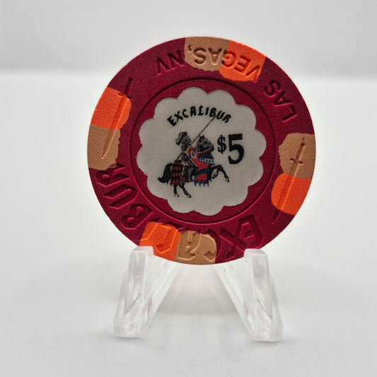 Excalibur Hotel Casino Las Vegas Nevada 1990 $5 Casino Chip N1576