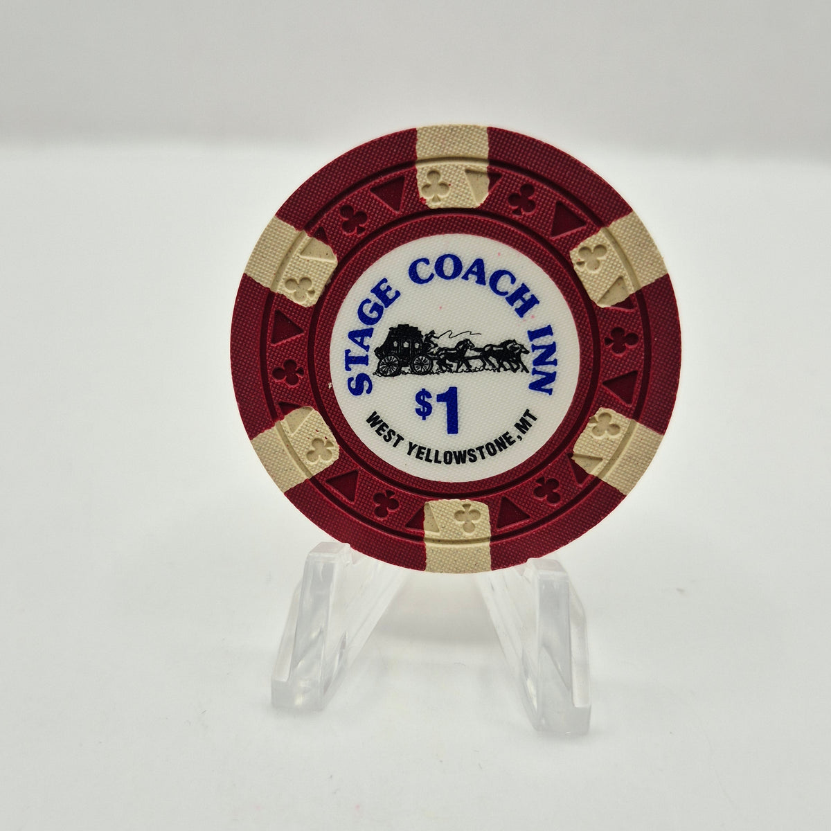 Stagecoach Inn Card Room West Yellowstone Montana $1 Casino Chip *Uncirculated
