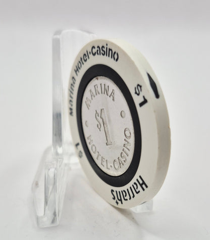 Harrah's Marina Casino Atlantic City New Jersey $1 "Coin Inlay" Casino Chip