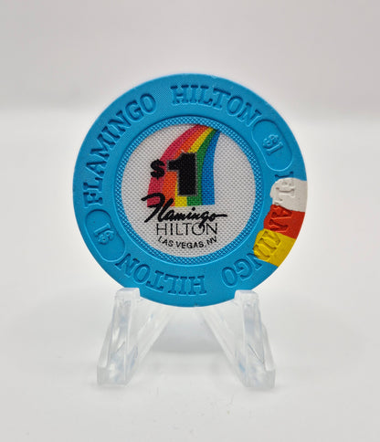 Flamingo Hilton Casino Las Vegas Nevada 1990's $1 Casino Chip N7135