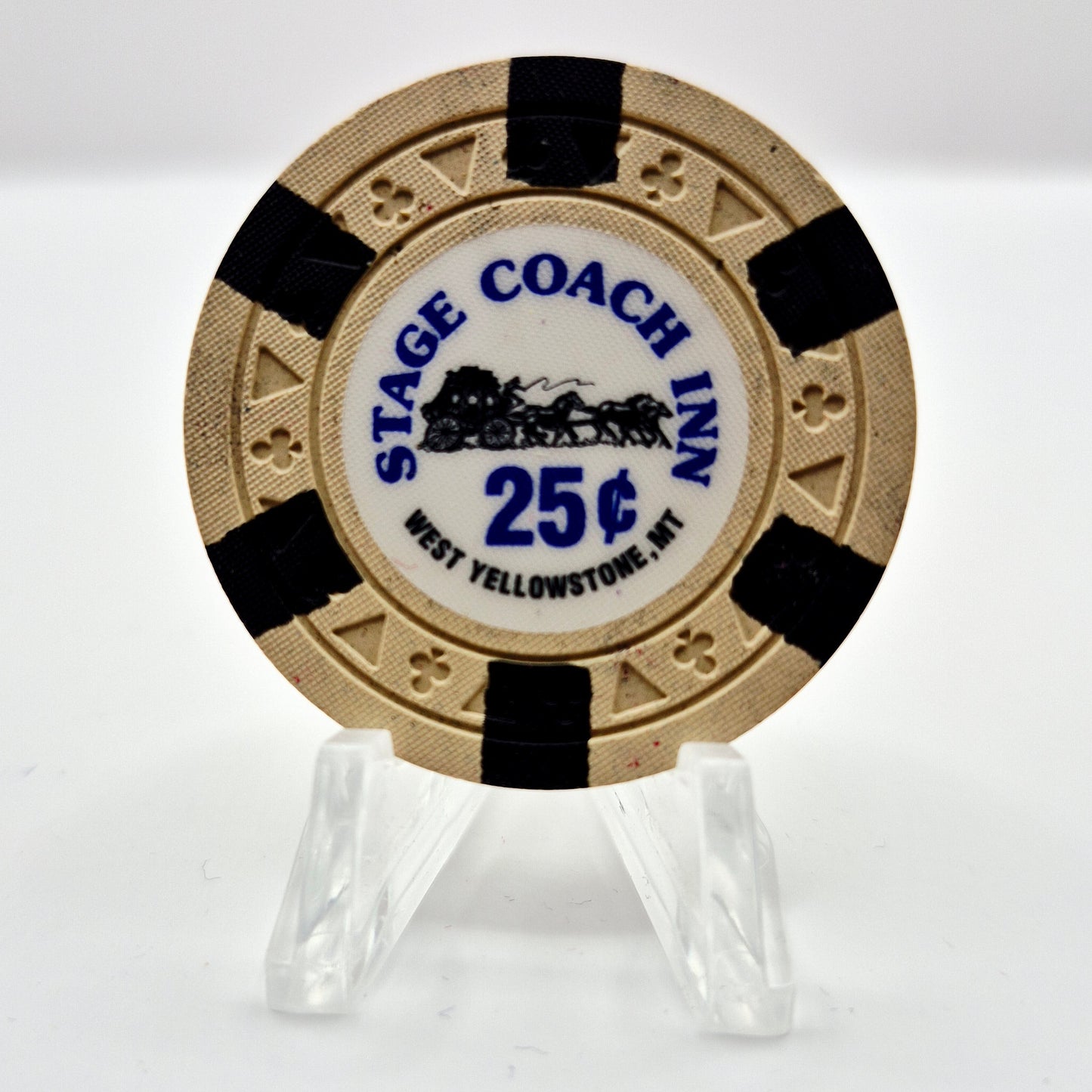 Stagecoach Inn Card Room West Yellowstone Montana $.25 Casino Chip *Uncirculated