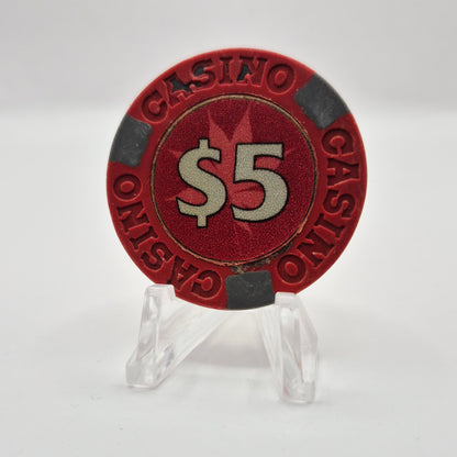 Buckeye Card Room Ohio *Unknown $5 Casino chip